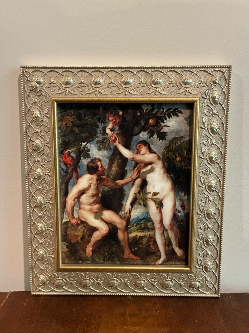 Rubens Adam & Eve The Fall of Man Framed Print 11x13 Ornate Baroque Gallery Art